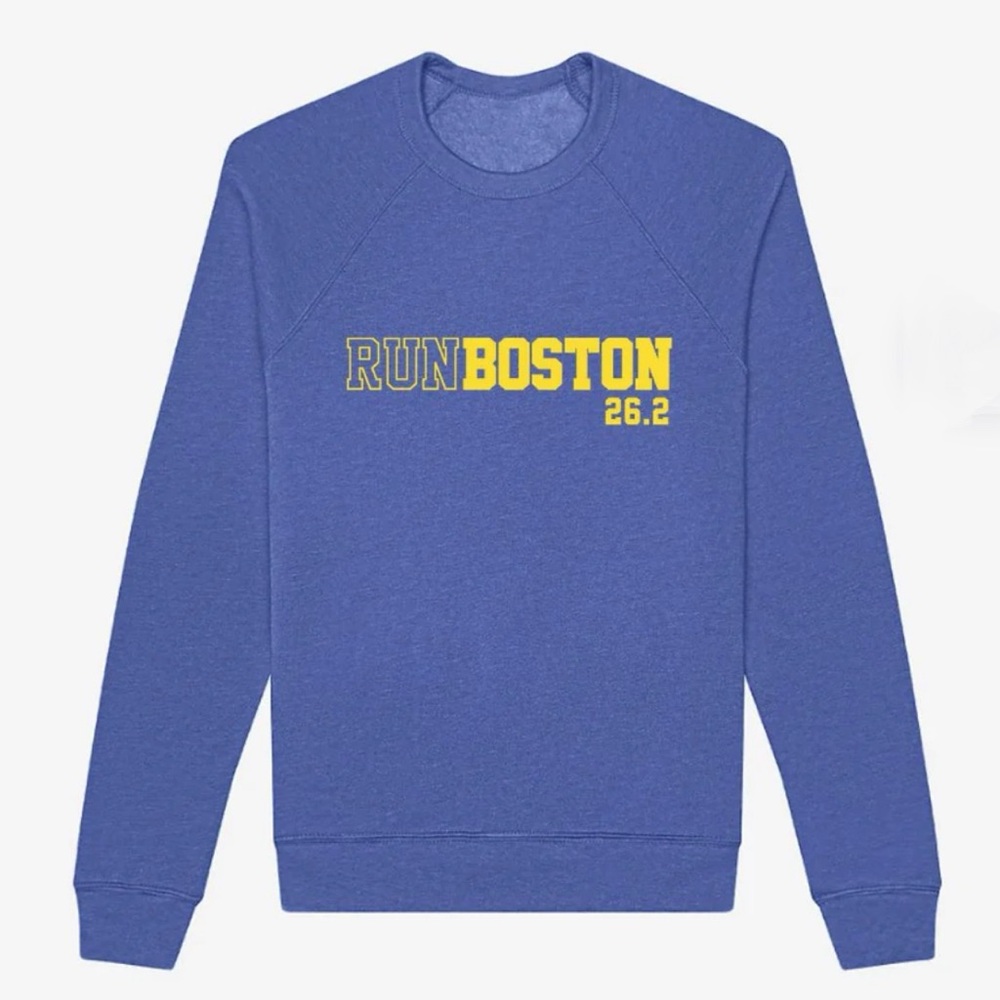 NEW Women’s Run Boston 26.2 Sweatshirt in Heather Royal Blue